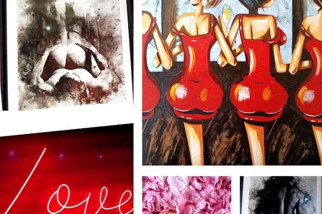 Appartement Balneo Et Sauna Prives The Red Room มอกิโอ ภายนอก รูปภาพ